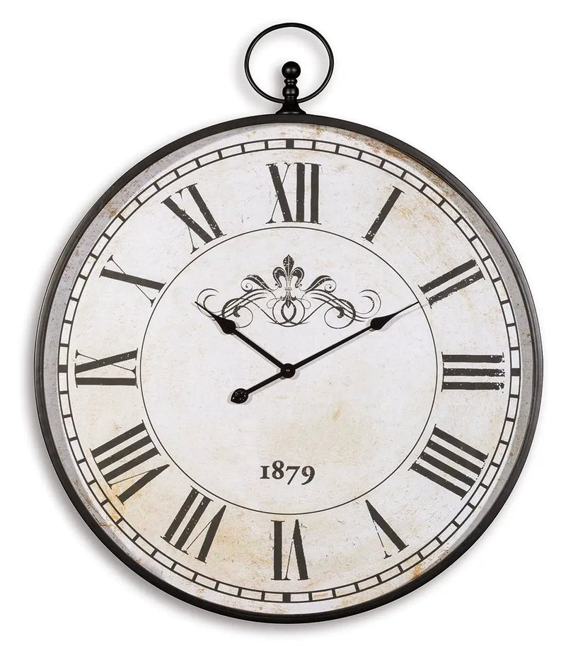 Augustina - Wall Clock - Antique Black by Unique Piece Furniture