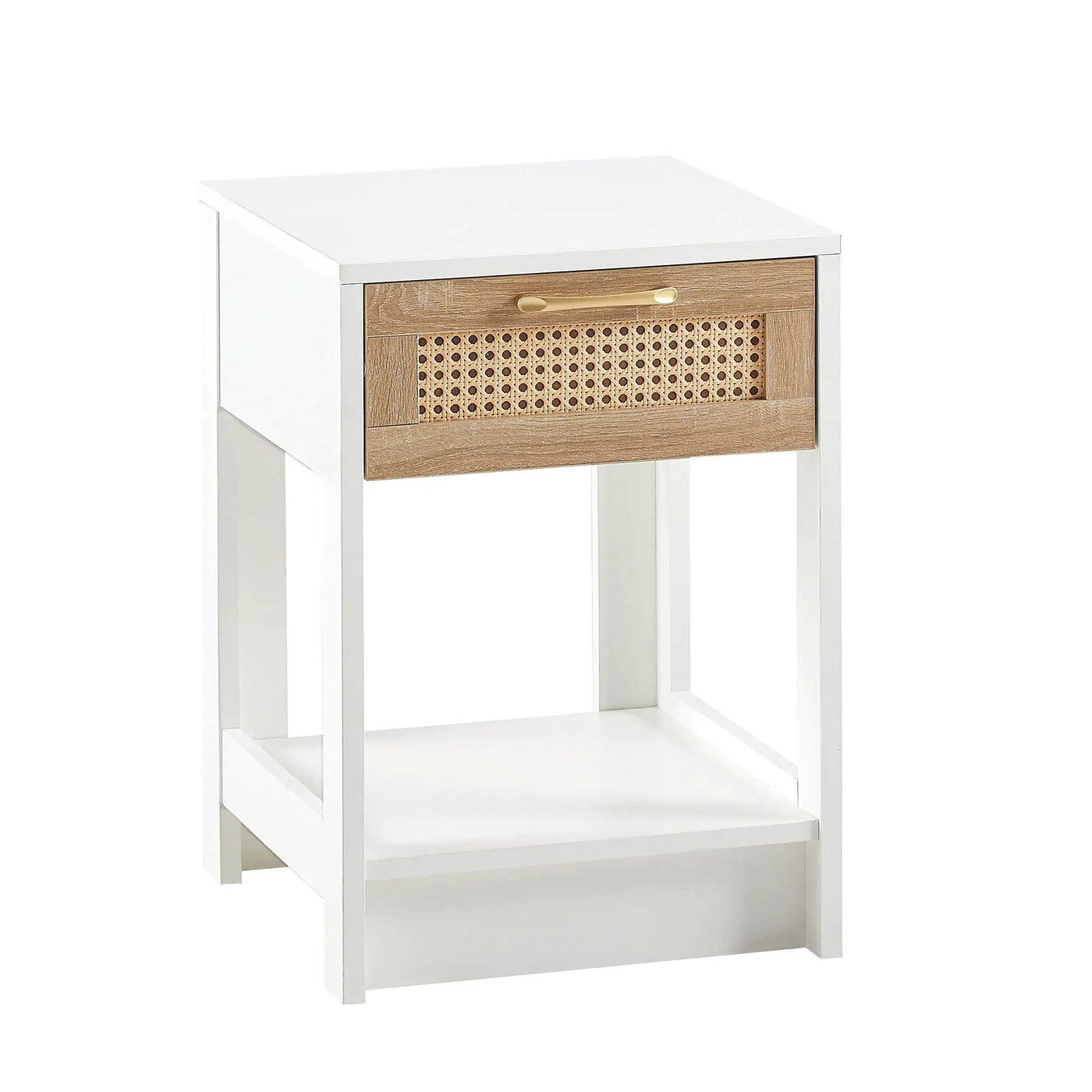 15.75" Rattan End Table With Drawer, Modern Nightstand, Side Table For Living Room, Bedroom by Unique Piece Furniture