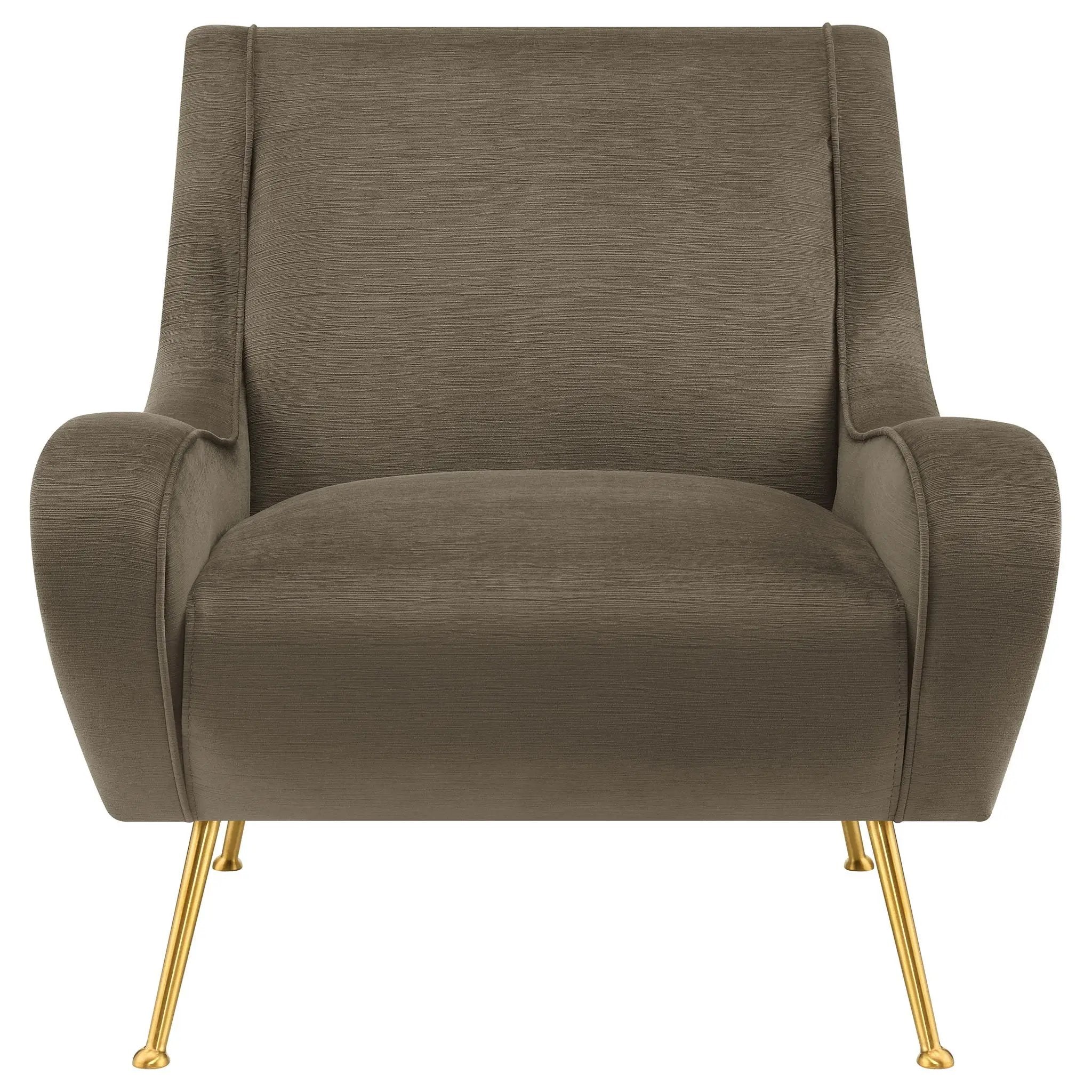 Ricci Upholstered Saddle Arm Accent Chair Truffle by Unique Piece Furniture