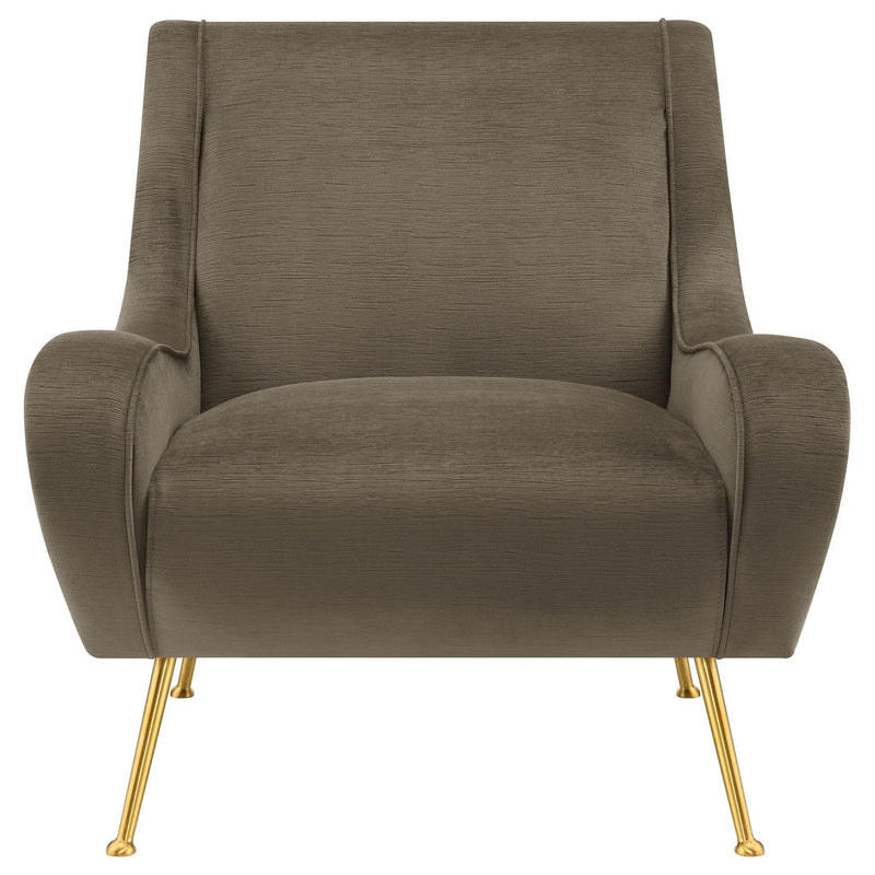 Ricci Upholstered Saddle Arm Accent Chair Truffle by Unique Piece Furniture