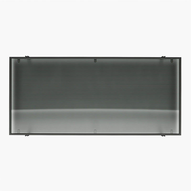 Vance - Computer Desk With Fluted Glass Desktop - Black