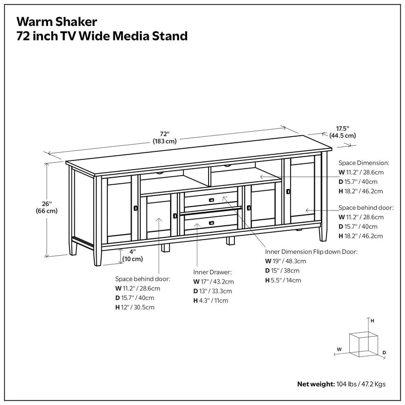 Warm Shaker - Handcrafted TV Media Stand by Unique Piece Furniture