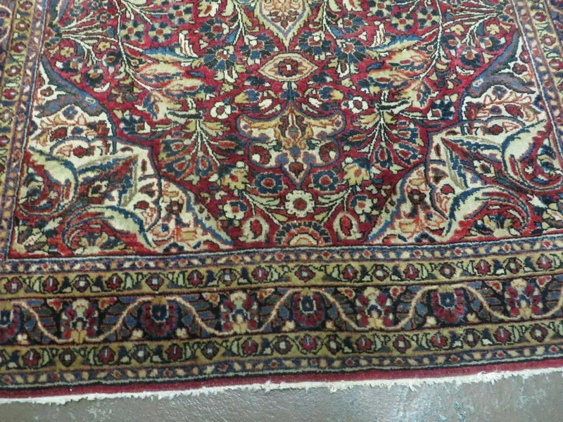 3' 5" X 5' Antique Handmade Indian Agra Fine Weave Wool Rug Organic dye Nice by Jewel Rugs