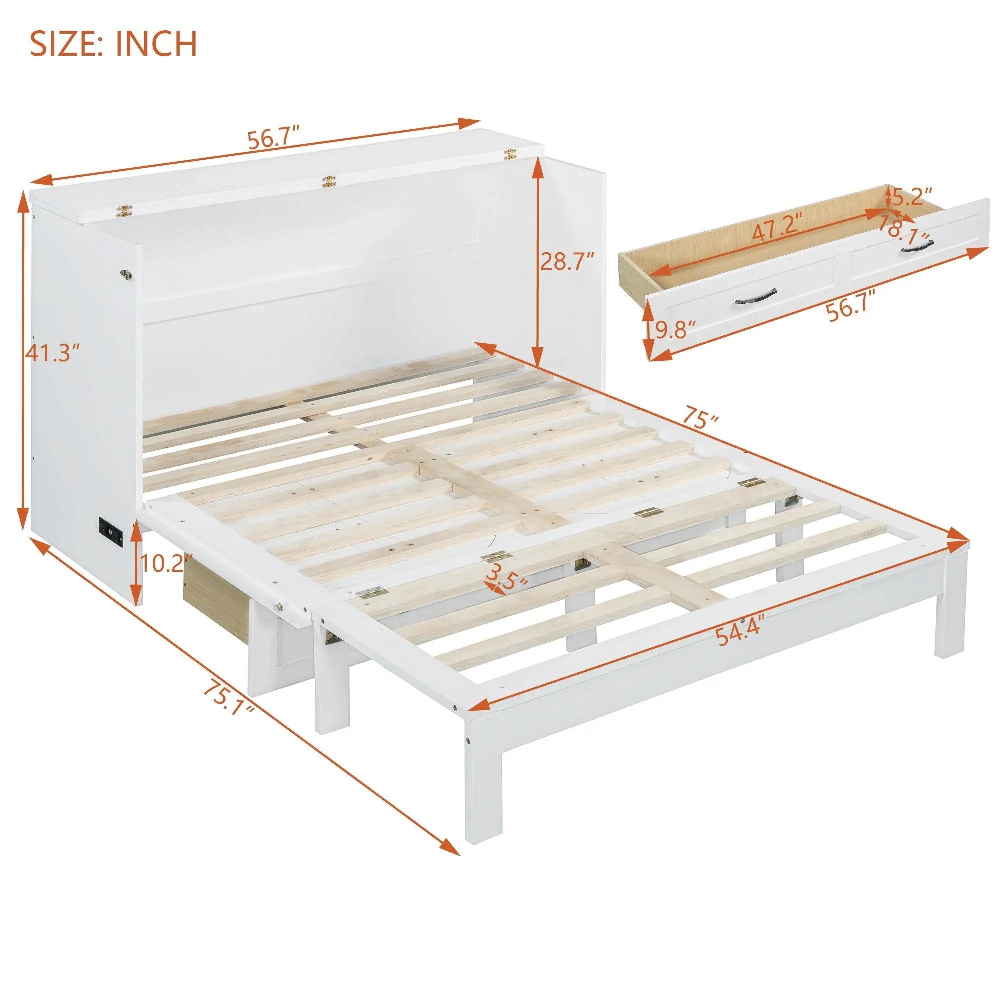 Murphy Bed With Large Drawers by HouseOfZazla