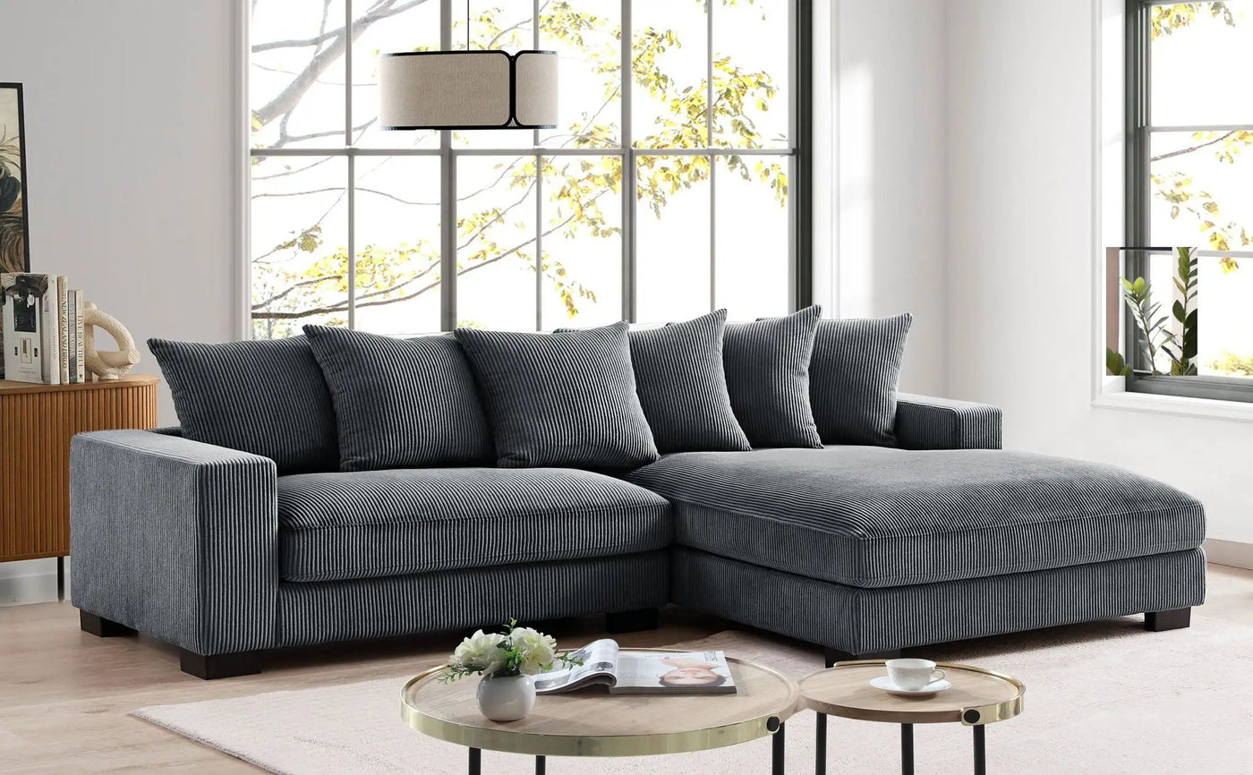 Luxe - Oversized 2 Piece Sectional Couches For Living Room, L Shaped Sofa With Chaise by Unique Piece Furniture