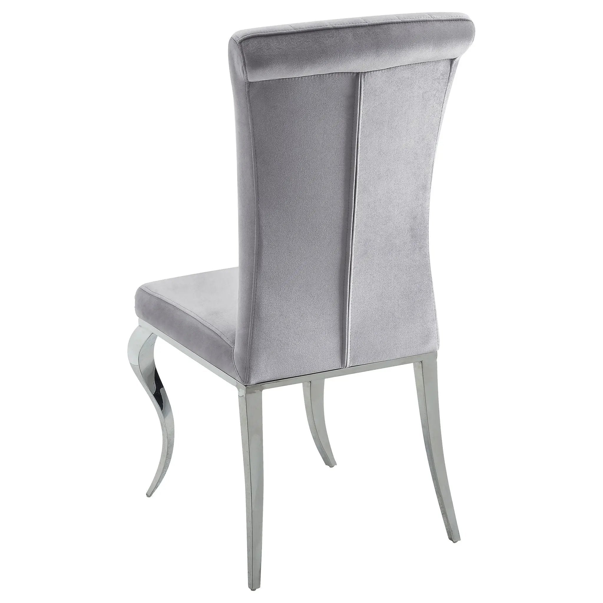 Betty Velvet Upholstered Dining Side Chair Grey (Set of 4) by Unique Piece Furniture