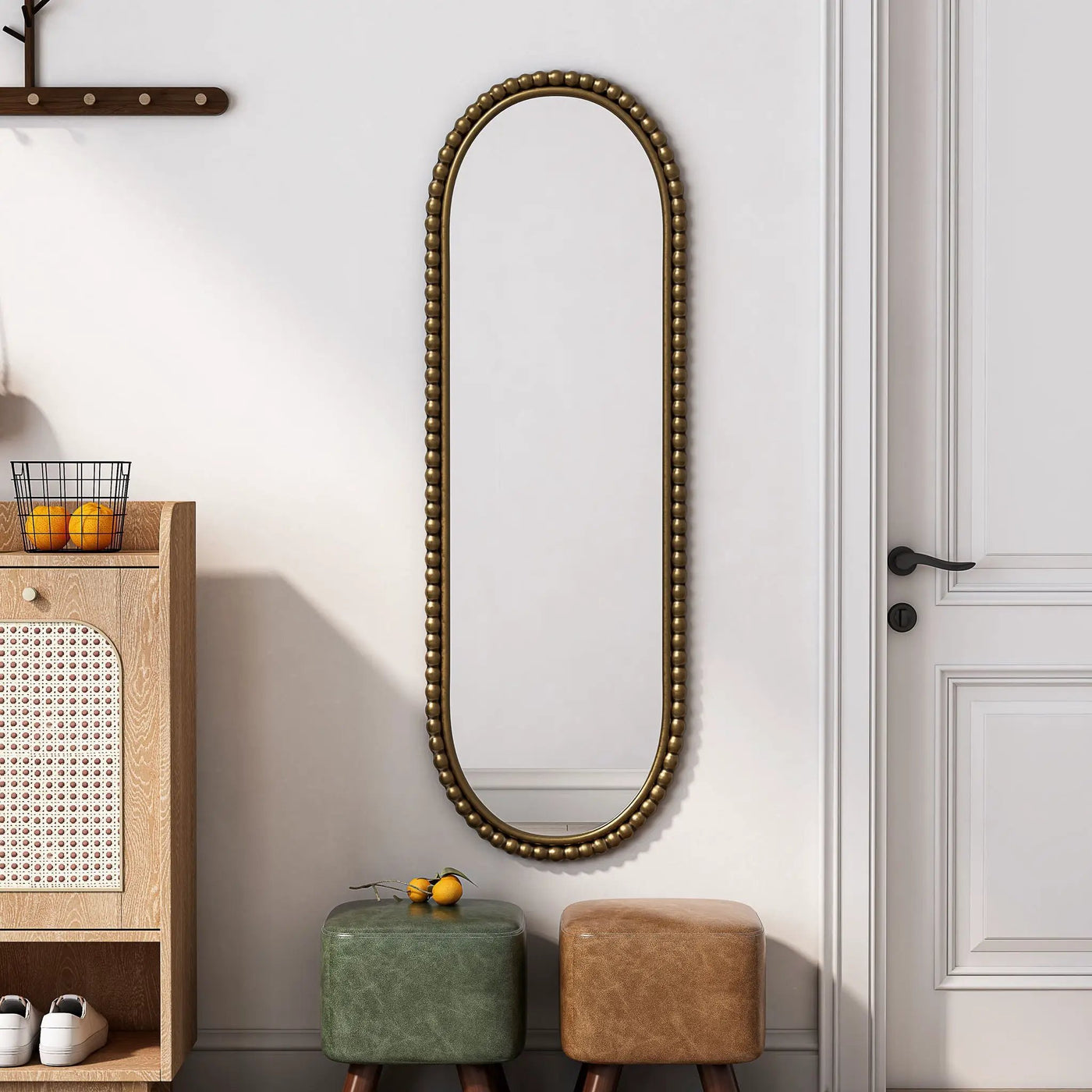 Oval Retro Mirror, Wall Hanging Mirror For Living Room by Unique Piece Furniture