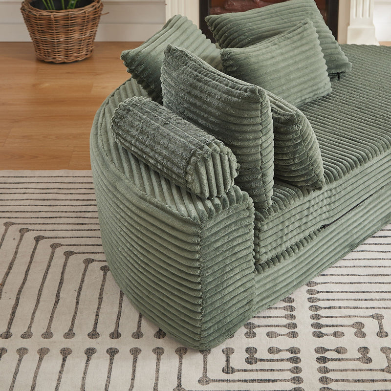 Semi Circular 2 In 1 Sofa Bed With Neck Pillow by HouseOfZazla