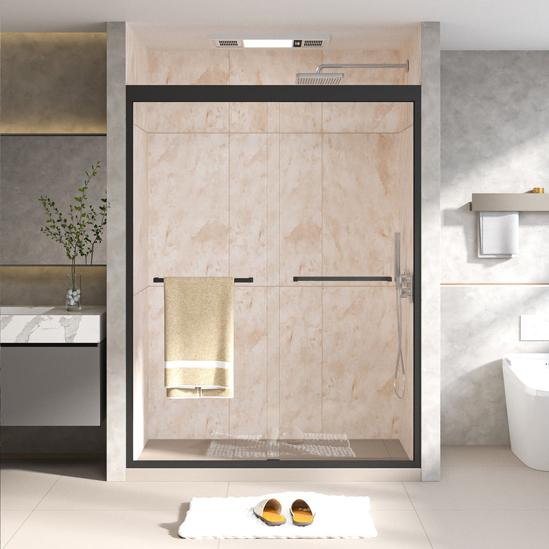 50-54W x 70H Semi-Frameless Double Sliding Shower Door by HouseOfZazla