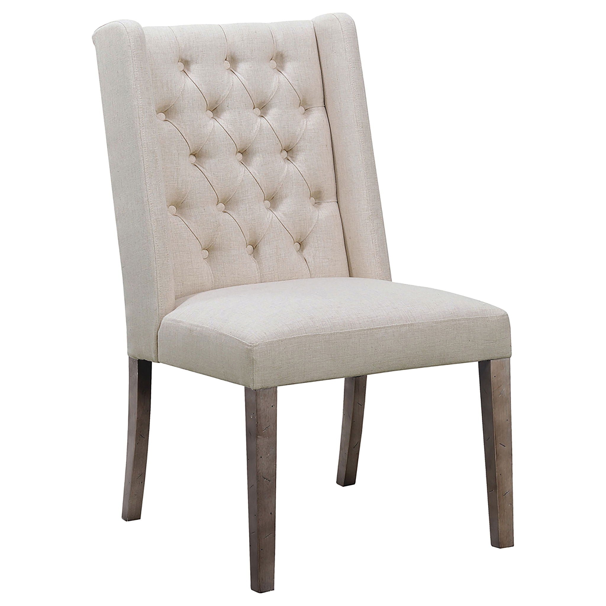 Lily - Upholstered Dining Side Chair (Set of 2) - Beige / Brown by HouseOfZazla