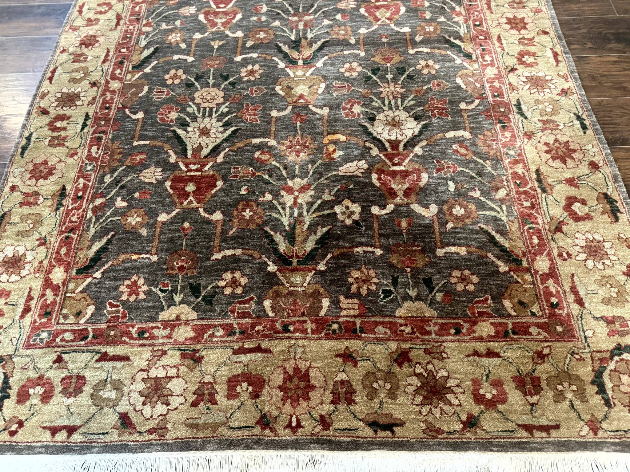 Pak Persian Mahal Rug 6x9, Floral Handmade Wool Traditional Oriental Carpet by Jewel Rugs