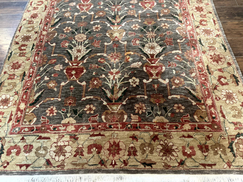 Pak Persian Mahal Rug 6x9, Floral Handmade Wool Traditional Oriental Carpet by Jewel Rugs
