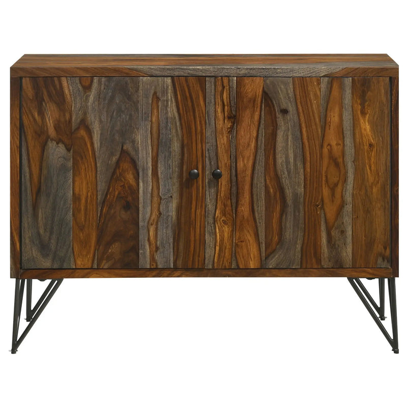 Macon 2-door Sheesham Wood Storage Accent Cabinet Grey by Unique Piece Furniture