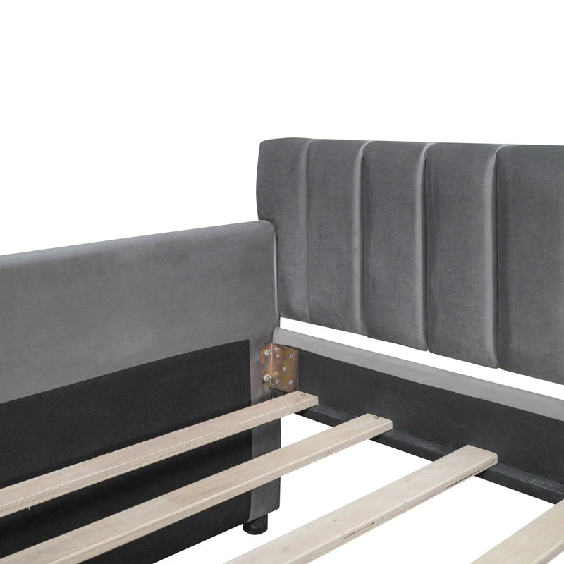 Upholstered Daybed With Slat Support by HouseOfZazla