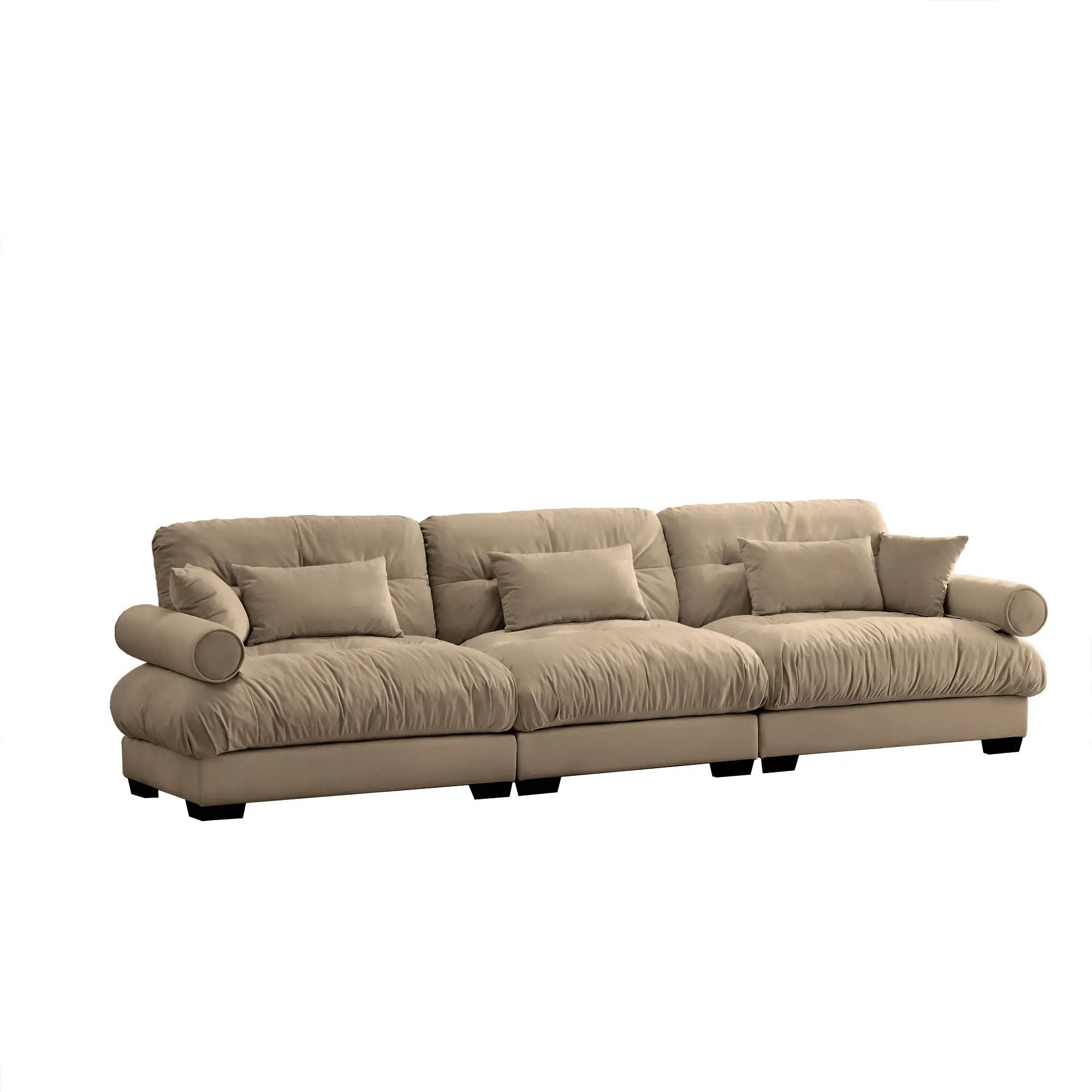 Modern Oversize Sofa With Cloud Like Comfort, Featuring Waist And Throw Pillows by Unique Piece Furniture
