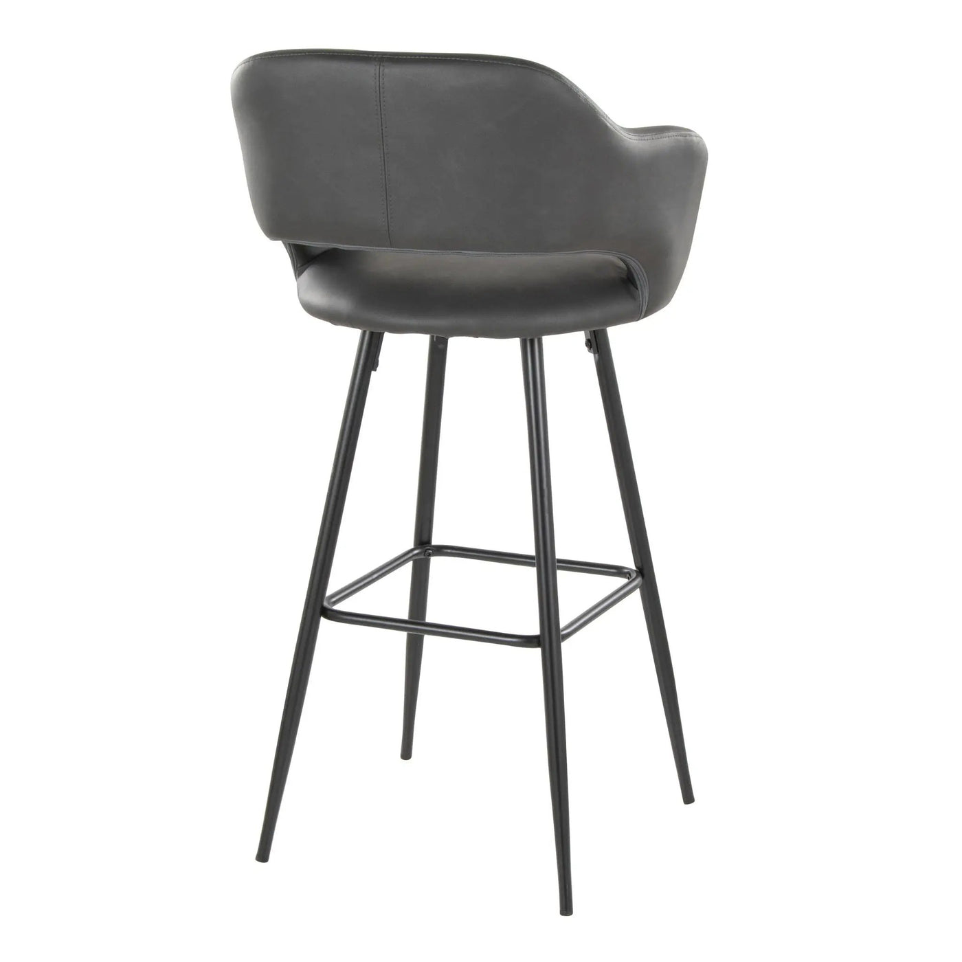 Margarite - Contemporary Fixed Height BarStool With Square Footrest (Set of 2) by HouseOfZazla