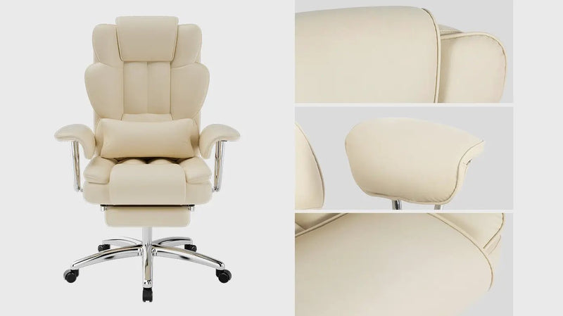 Big and Tall Executive Office Chair with Footrest by HouseOfZazla