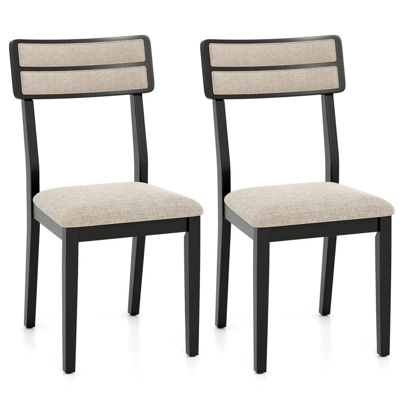 Modern Dining Chairs Set of 2 with Tilt Backrest for Dining Room-Black by DirectDeals