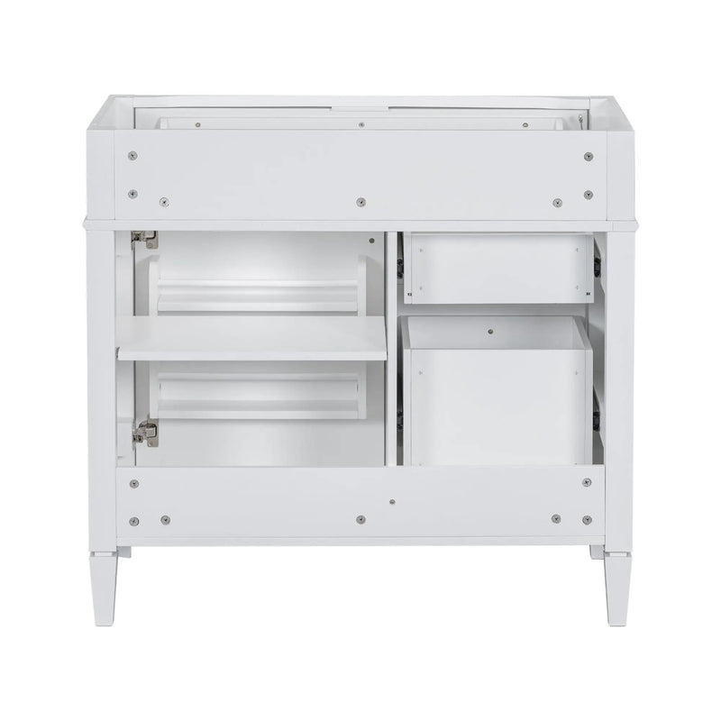 Bathroom Vanity With 2 Drawers And Tip-Out Drawer, Storage Cabinet by Unique Piece Furniture