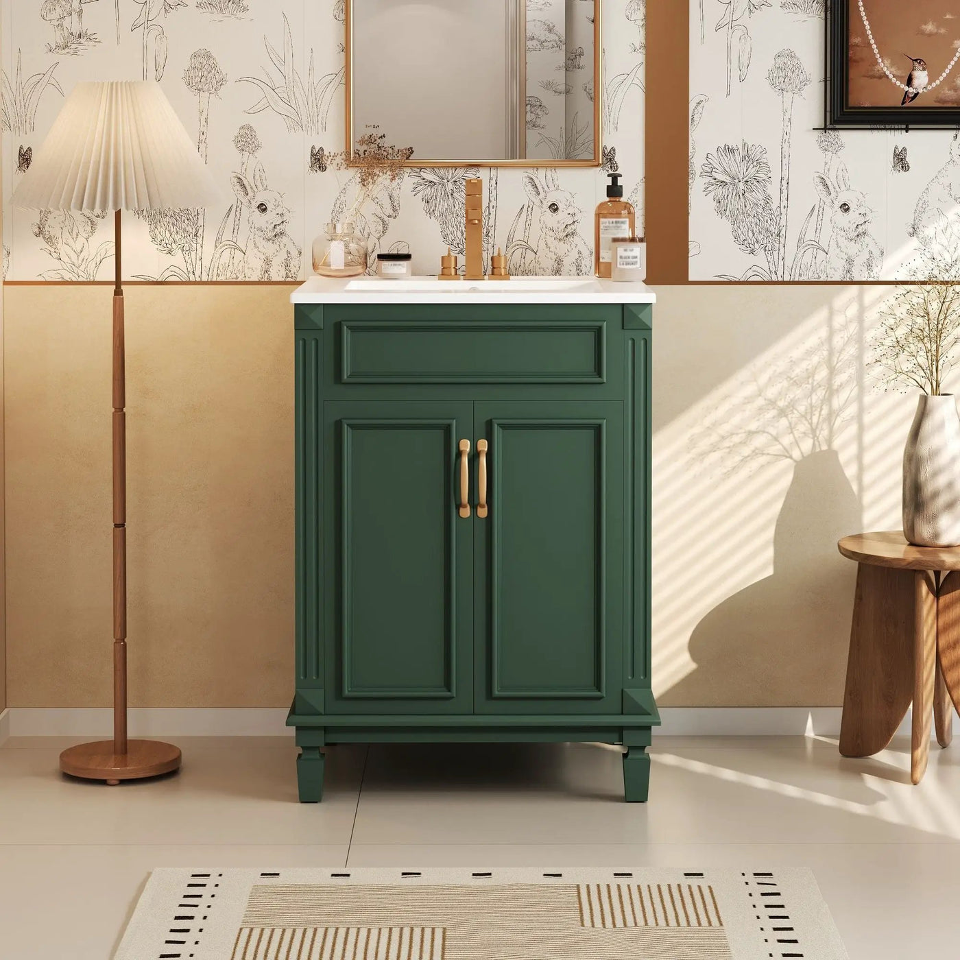 Bathroom Vanity With Top Sink and Soft Closing Doors by HouseOfZazla
