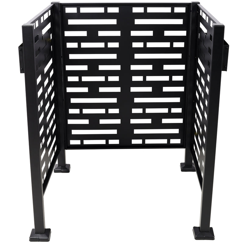 3x3 Ft Metal Air Conditioner Privacy Fence with Planter Boxes by HouseOfZazla