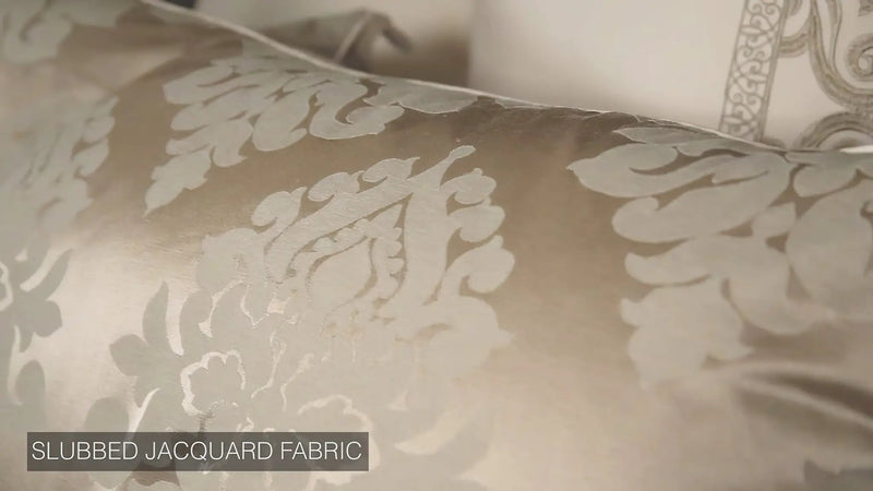 Hillcrest 9-Pc Ivory Damask Jacquard Comforter Ensemble by HouseOfZazla