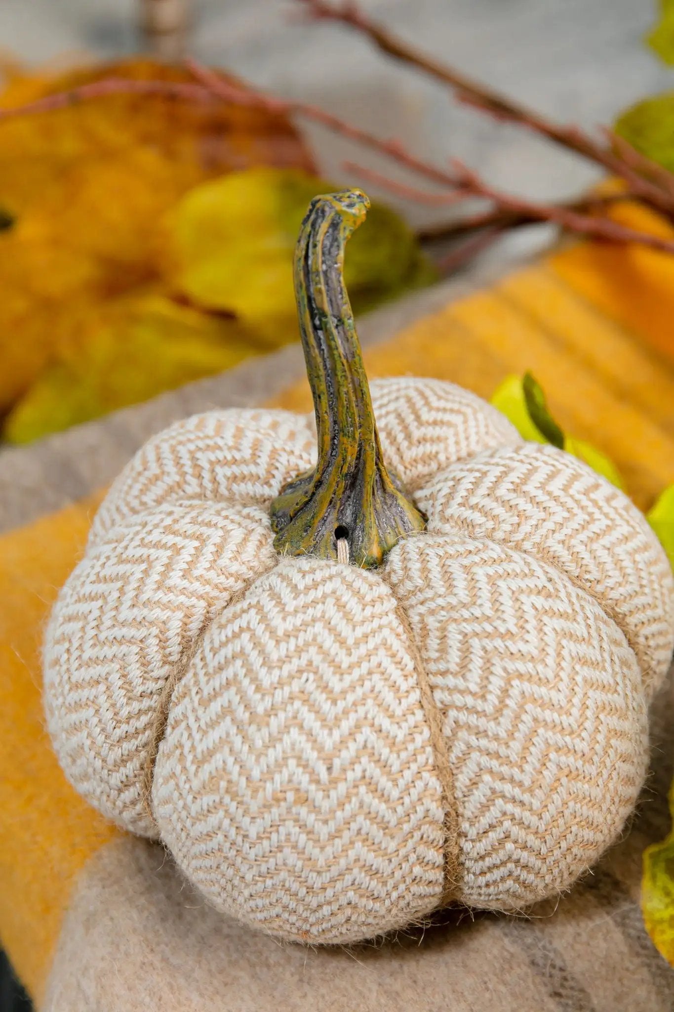 Weighted Pumpkin Ornament Decor For Holiday by Unique Piece Furniture