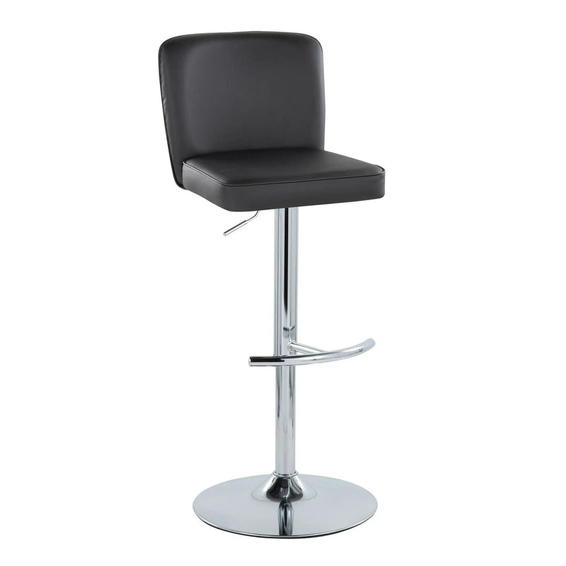 Henry - Contemporary Adjustable Barstool With Swivel & Rounded T Footrest (Set of 2) by Unique Piece Furniture