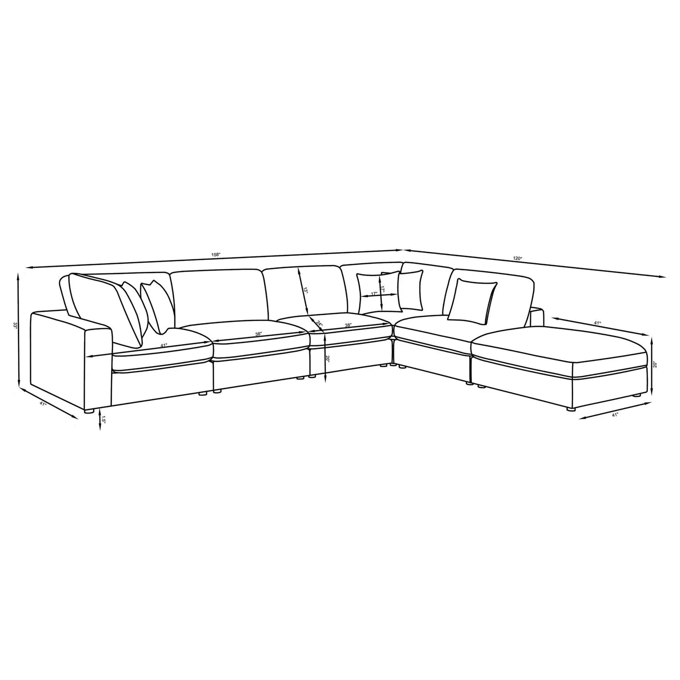 Rhette - Upholstered Sectional by HouseOfZazla