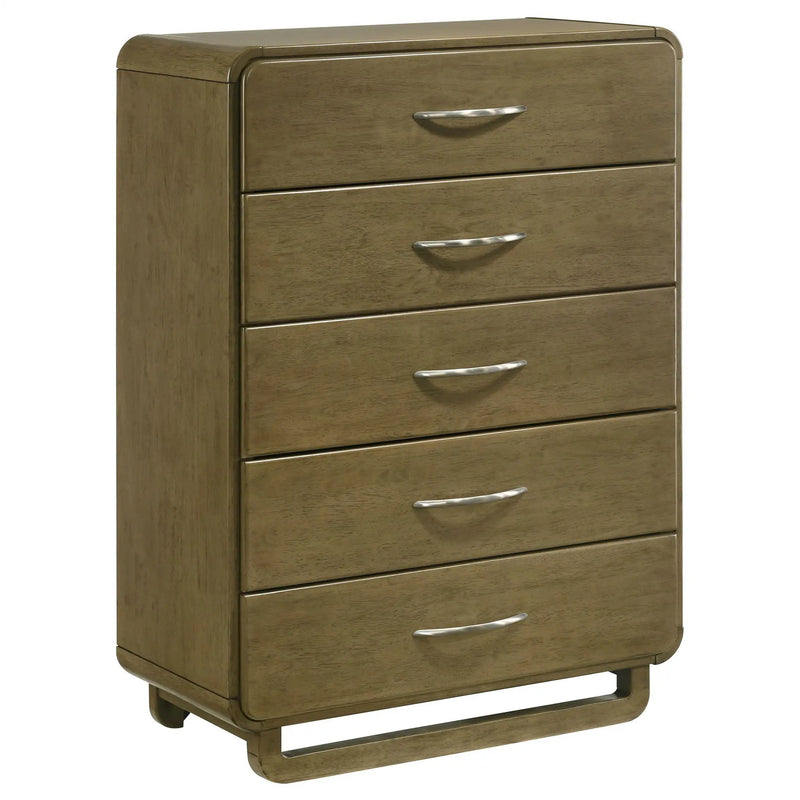 Amsbury 5-drawer Chest of Drawers Nutmeg by Unique Piece Furniture