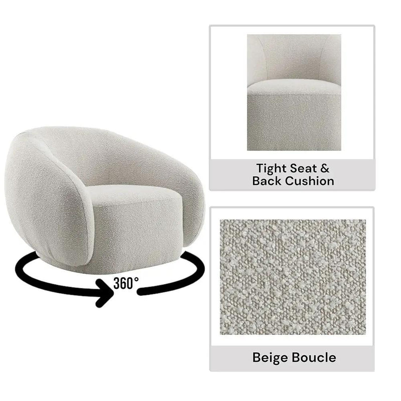Isabel - Chair With Swivel by Unique Piece Furniture