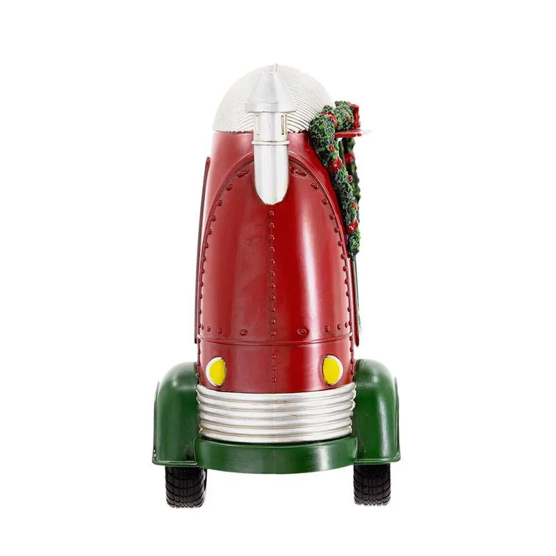 Christmas Plastic / Resin Camper With Mr & Mrs Santa Tea Time LED / Water Spinning / 2 Way Switch, 3*AA Required - Red by Unique Piece Furniture