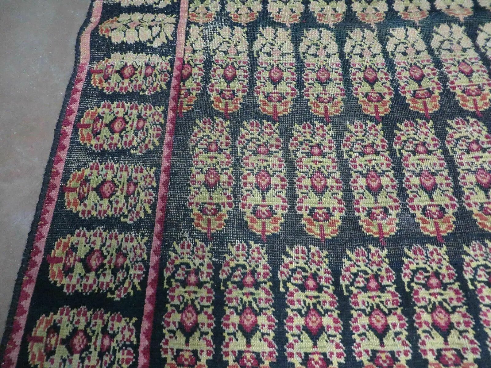 4' X 9' Antique Karabagh Caucasian Rug Handmade Wool Carpet Organic Dyes Nice by Jewel Rugs