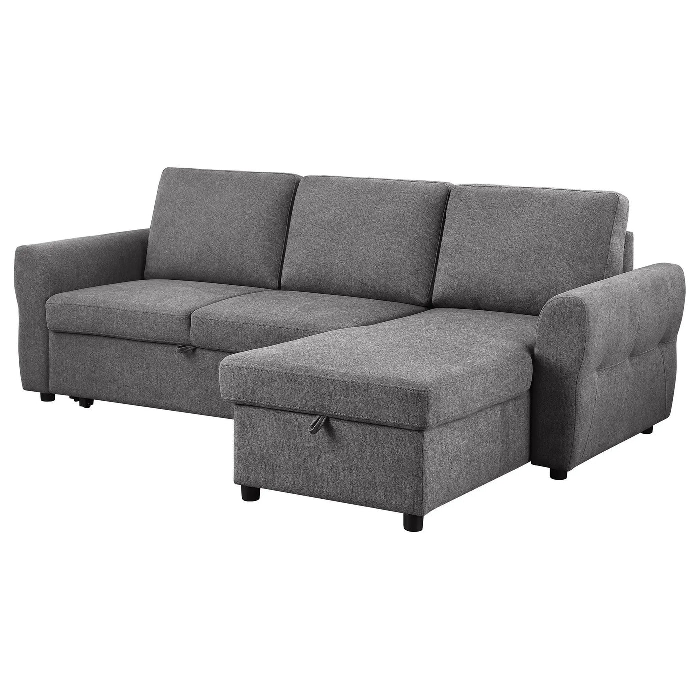 Kenna- Sleeper Sectional Sofa With Storage Ottoman by HouseOfZazla