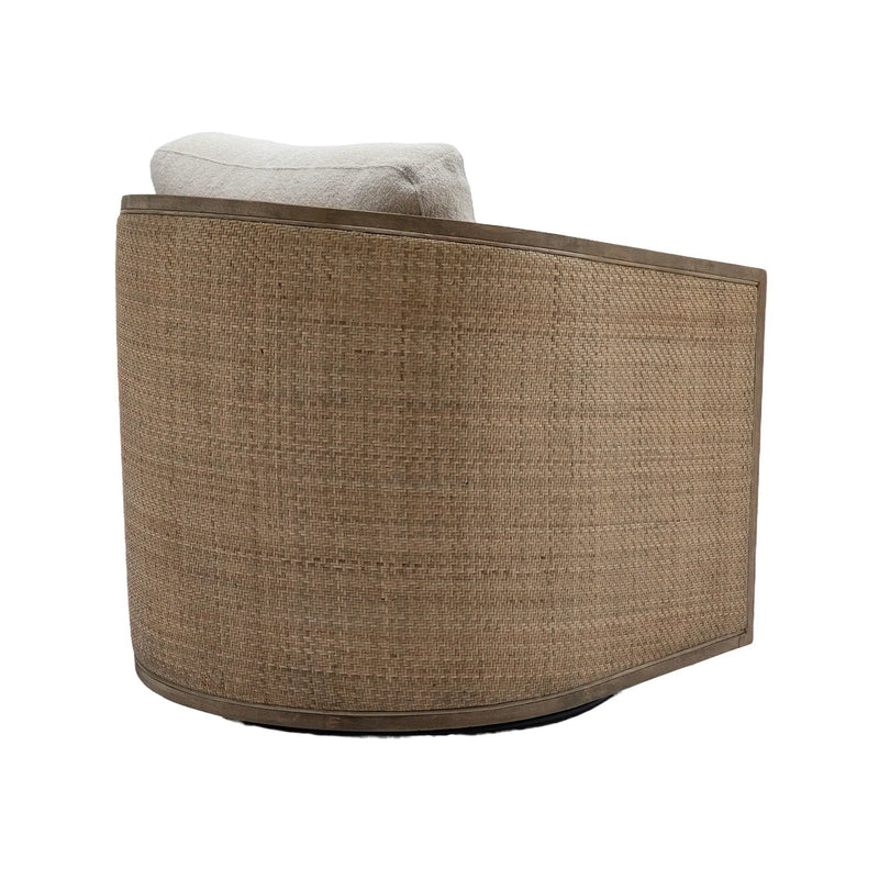 Barrel, Comfy Round Accent Sofa Chair With 360 Degree Swivel, Leisure Arm by HouseOfZazla