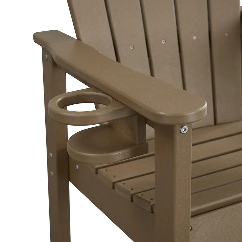 HDPE Bar Height Adirondack Chair with Cup Holder by HouseOfZazla