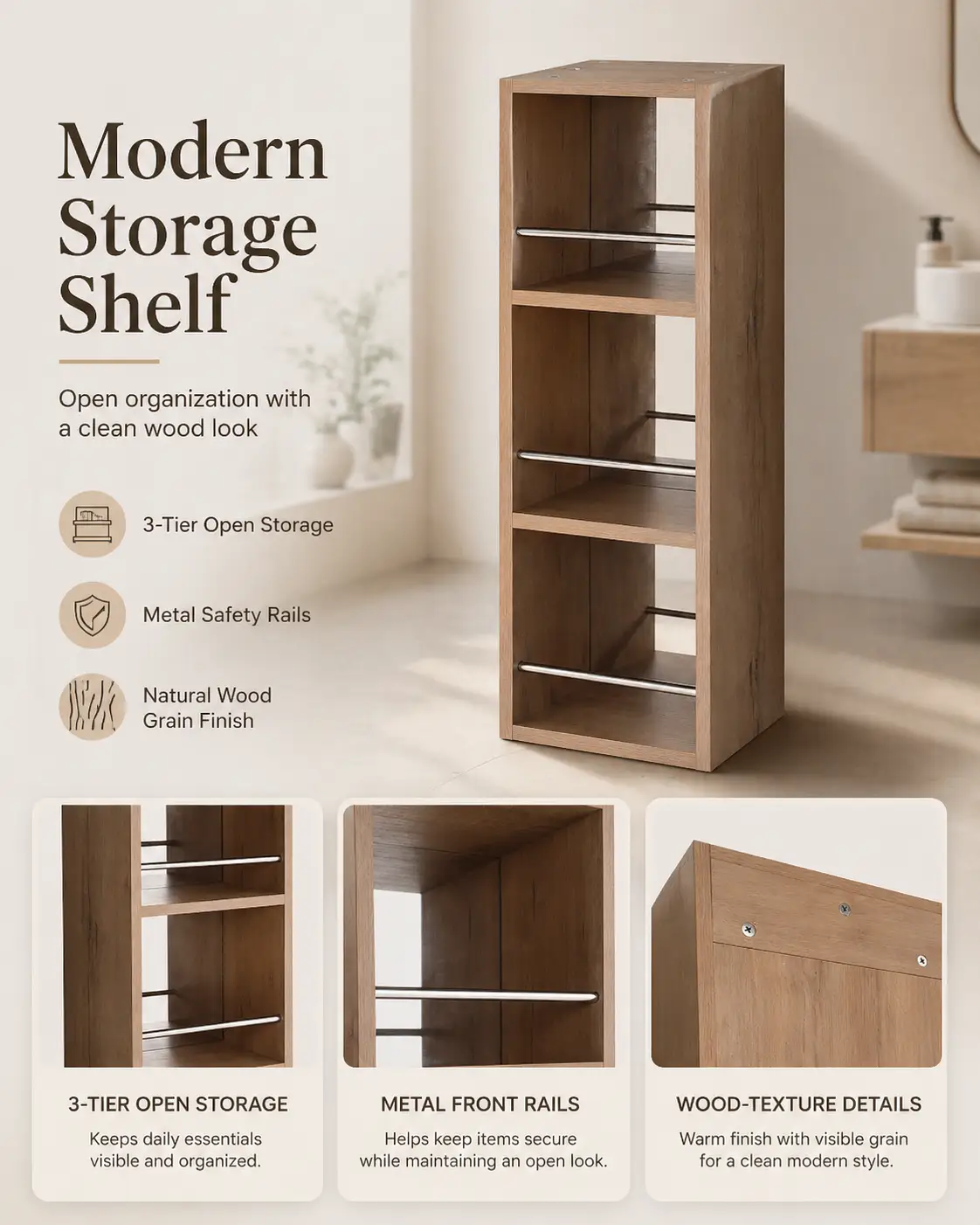 10'' Wall Mounted Bathroom Mirror Cabinet with Open Storage by HouseOfZazla