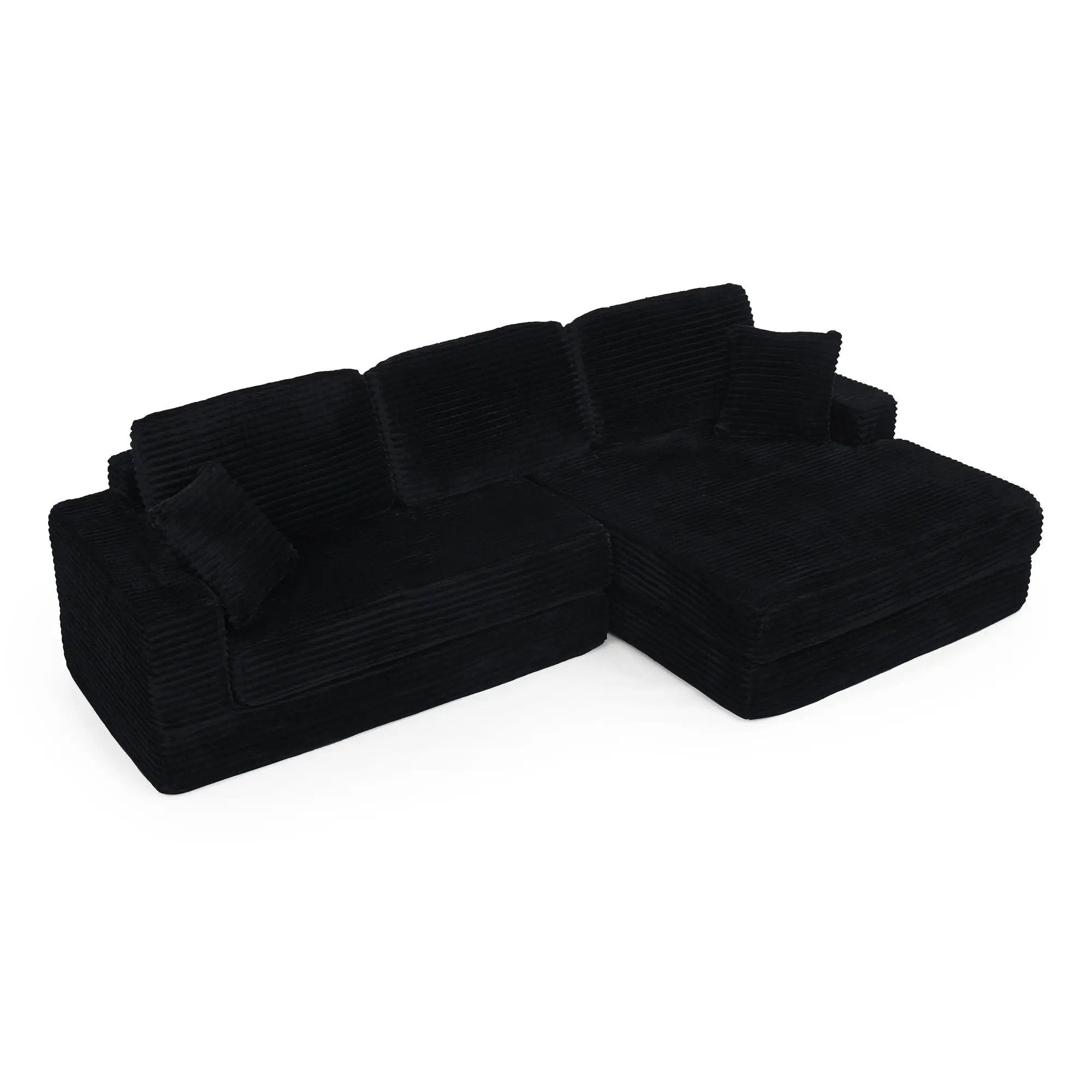 Modern Minimalist L Shape Modular Sectional Sofa, Couch by Unique Piece Furniture