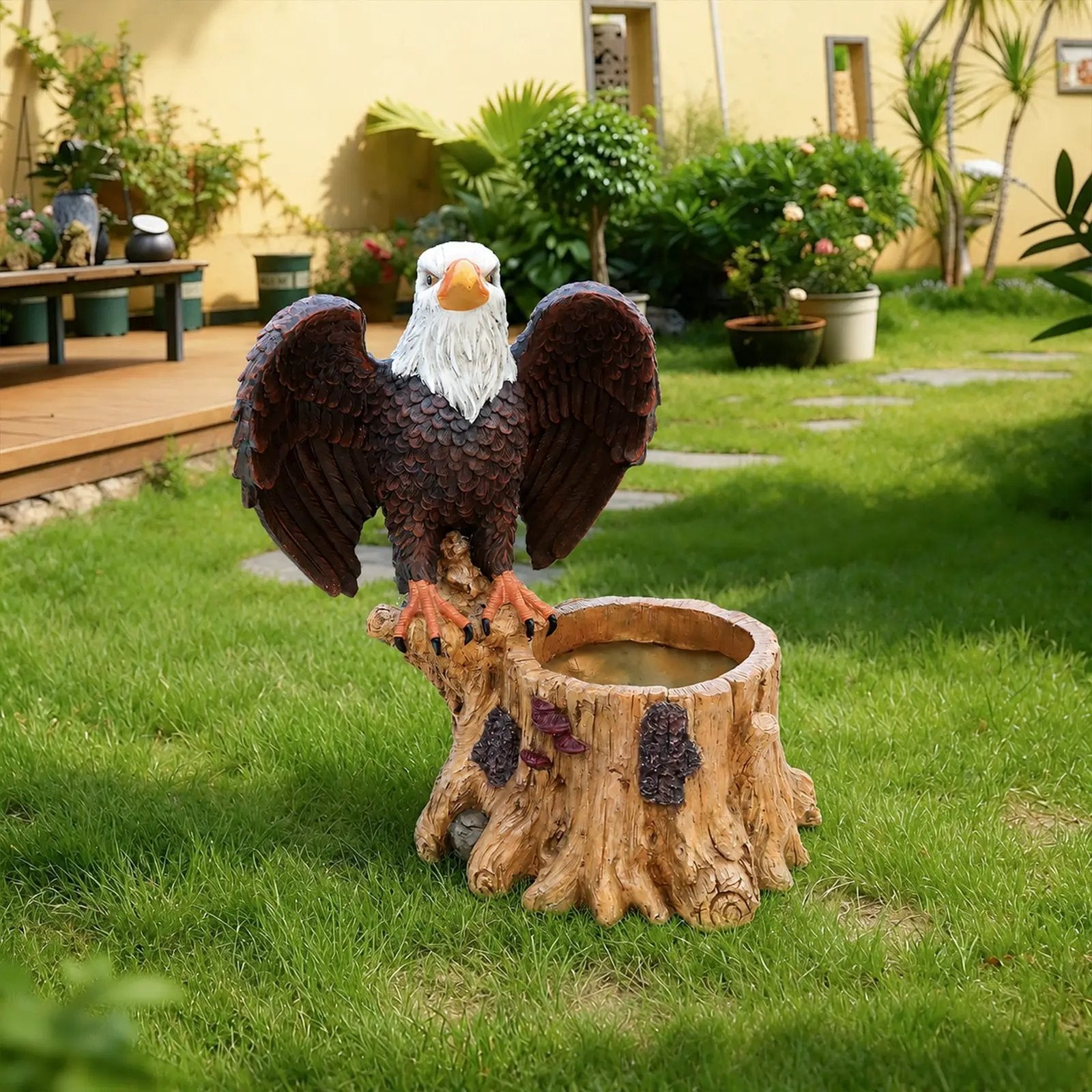 Majestic Eagle with Spread Wings Garden Planter Pot by HouseOfZazla