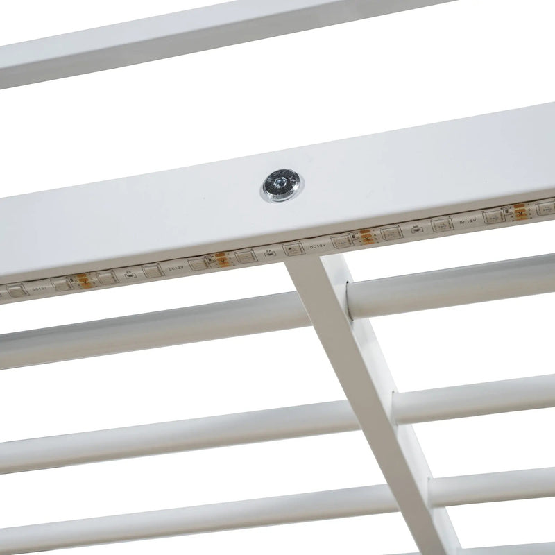 Loft Bed With Desk, Shelves, Power Outlet, LED Light And Wardrobe by HouseOfZazla