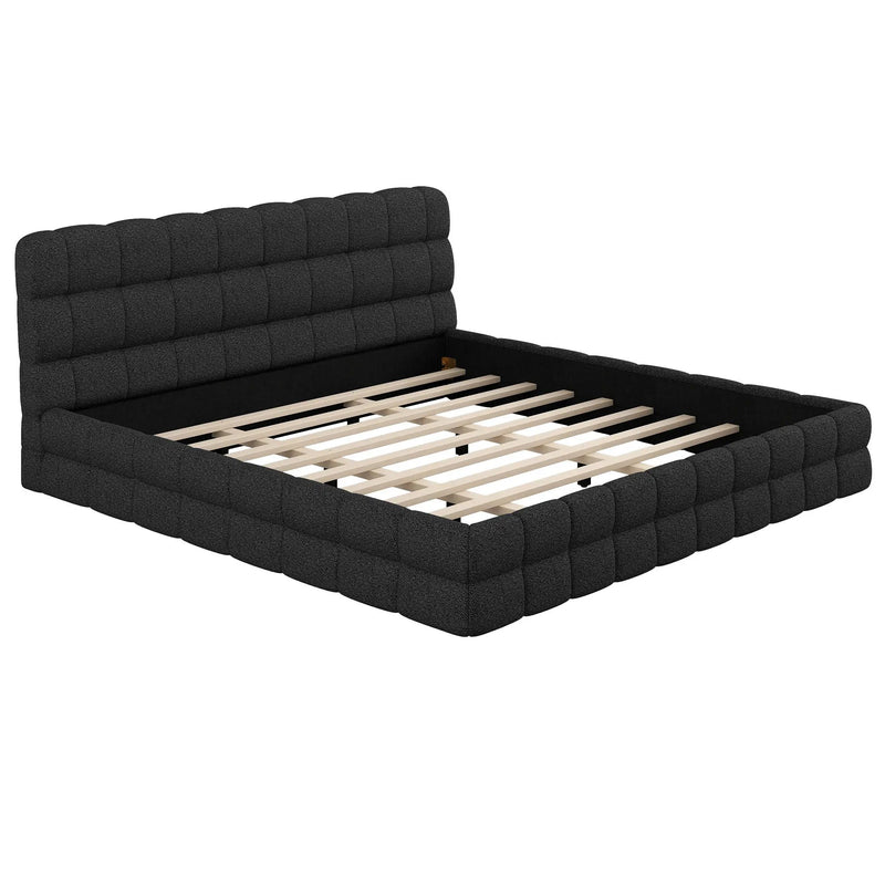 Upholstered Platform Bed With Headboard