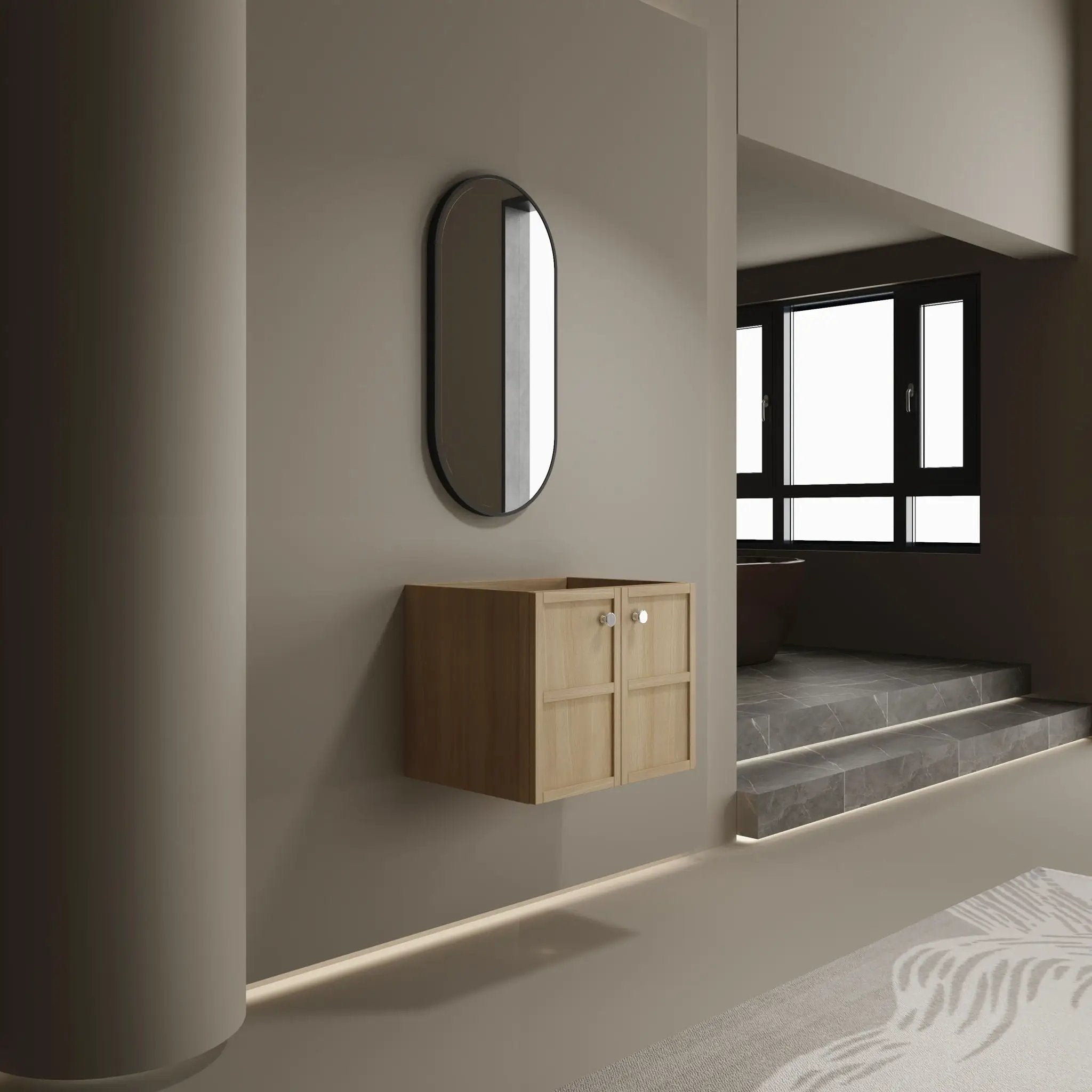 Modern Wall Mounted Bathroom Vanity With Soft Closing Doors by Unique Piece Furniture