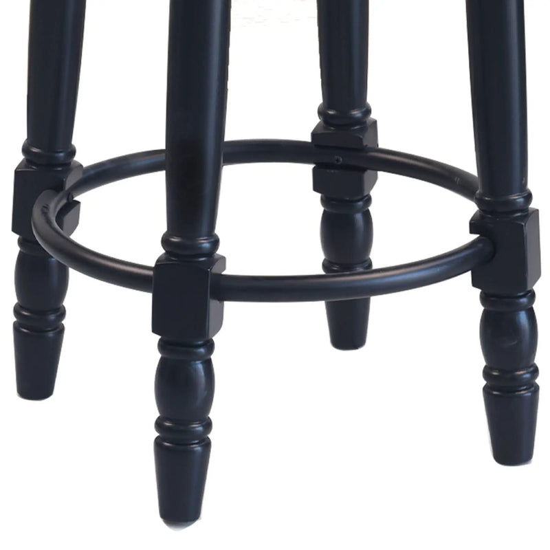 360° Swivel Wooden Barstools With Upholstered Seat, Counter Height (Set of 2) by Unique Piece Furniture