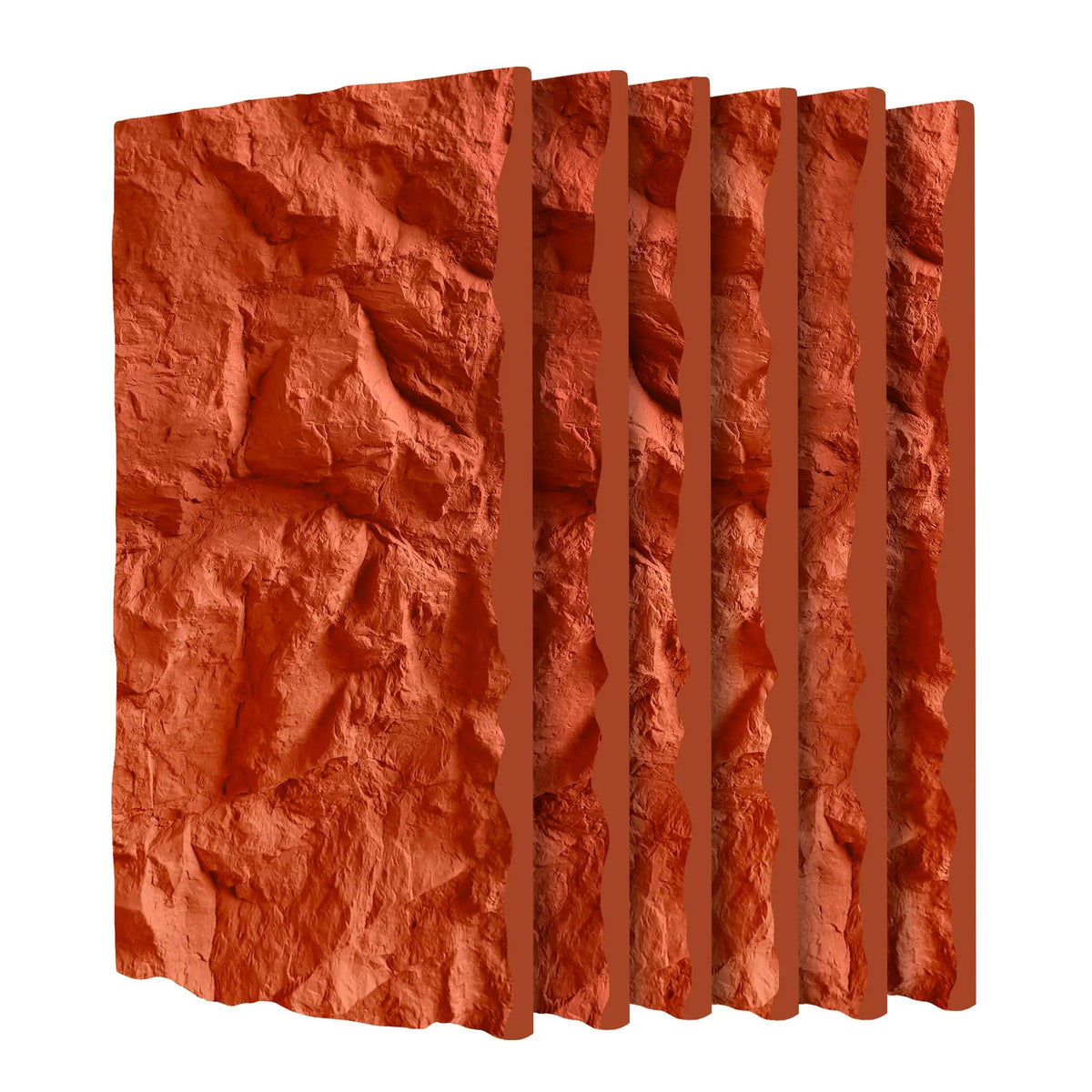 3D Faux Stone Wall Panels - Set of 6