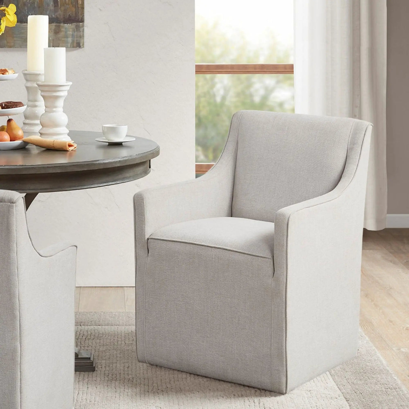 Traditional Skirted Dining Arm Chair by Unique Piece Furniture