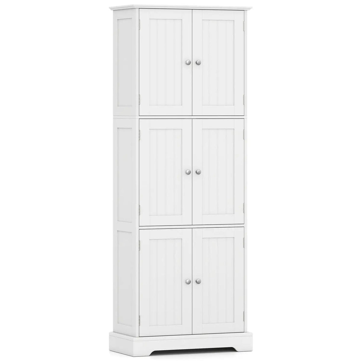 63-Inch Tall Bathroom Storage Cabinet with 6 Doors by DirectDeals