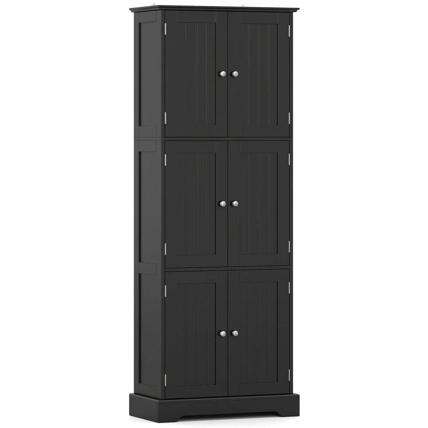 63-Inch Tall Bathroom Storage Cabinet with 6 Doors by DirectDeals