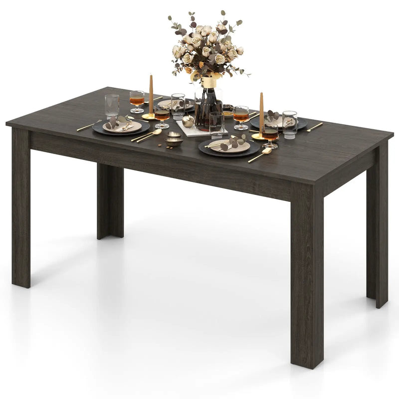 63 Inch Rectangular Modern Dining Kitchen Table by DirectDeals