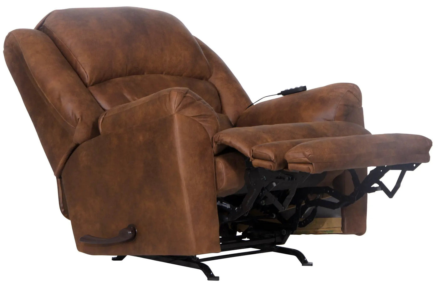 Hayden - Chaise Rocker Recliner With Heat / Massage & Oversize Xtra Comfort Footrest by Unique Piece Furniture