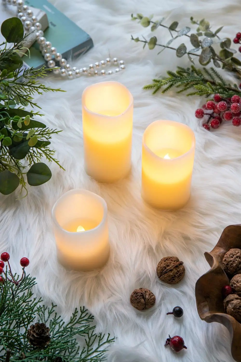 LED Candles With Remote Timer (Set of 3) - Ivory by HouseOfZazla